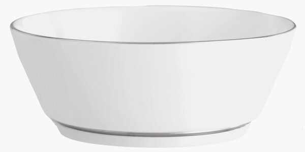 Ručne vyrobená miska z porcelánu's ručne maľovaným platinovým okrajom Vitruv, 2 ks
