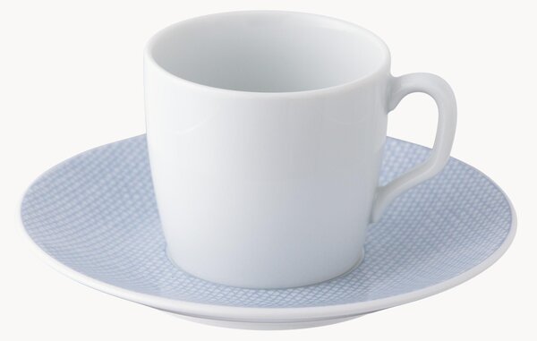 Ručne vyrobené porcelánové šálky na espresso's podšálkami Cosmopolitan, 2 ks