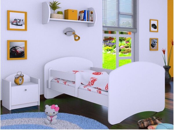 Detská posteľ bez zásuvky 180x90cm BEZ MOTÍVU - biela