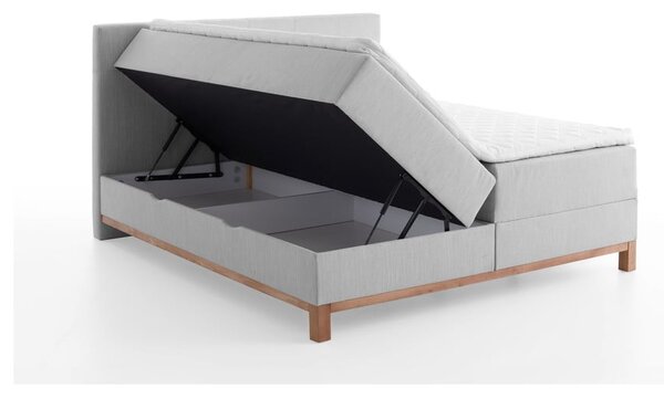 Svetlosivá boxspring posteľ s úložným priestorom 160x200 cm Catania - Meise Möbel