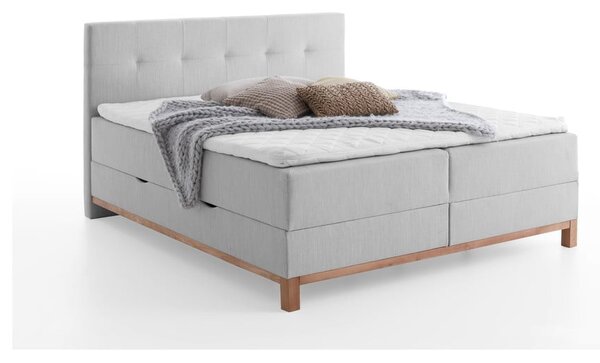 Svetlosivá boxspring posteľ s úložným priestorom 160x200 cm Catania - Meise Möbel
