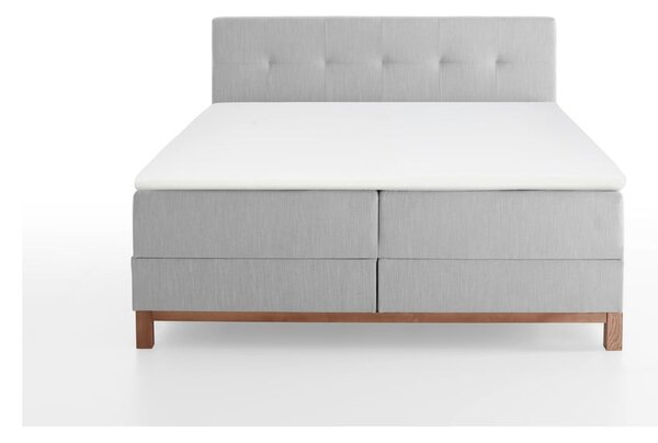 Svetlosivá boxspring posteľ s úložným priestorom 160x200 cm Catania - Meise Möbel