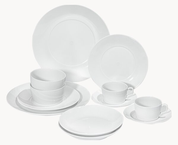 Ručne vyrobená porcelánová súprava riadu Cosmopolitan, 2 osoby, 14 ks