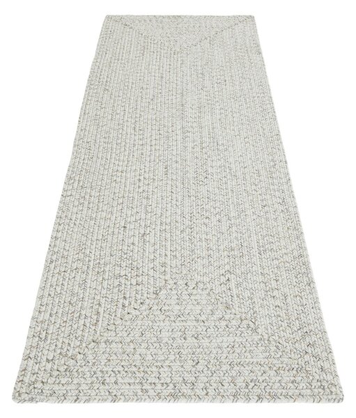 Biely/béžový vonkajší koberec behúň 200x80 cm - NORTHRUGS