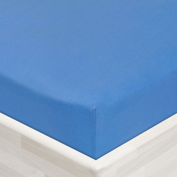 Jersey napínacie prestieradlo JR-015 Svetlo modré 90 x 200 - výška 20 cm