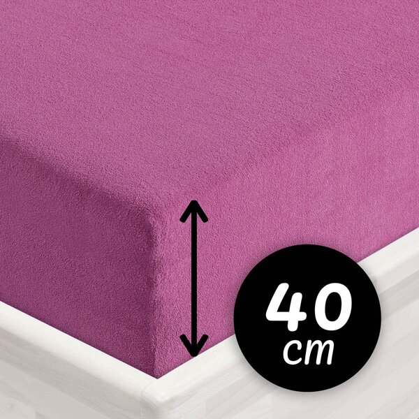 Froté napínacie prestieradlo na extra vysoký matrac FR-009 Orgovánové 80 x 200 - výška 40 cm