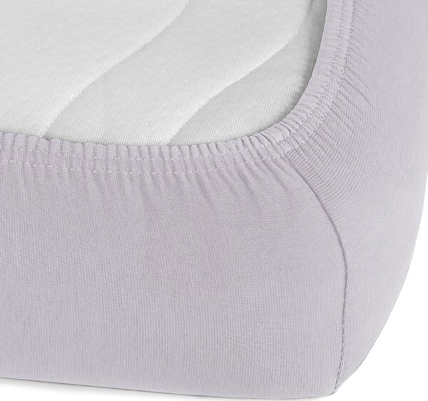 Jersey napínacie prestieradlo JR-028 Svetlo sivé 90 x 200 - výška 20 cm