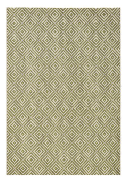 Zelený vonkajší koberec NORTHRUGS Karo, 200 × 290 cm