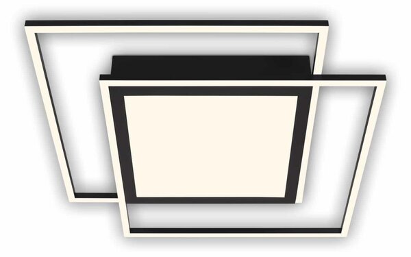 Brilo - LED Stropné svietidlo 2xLED/16W/230V + LED/19W 51,5x51,5 cm čierna
