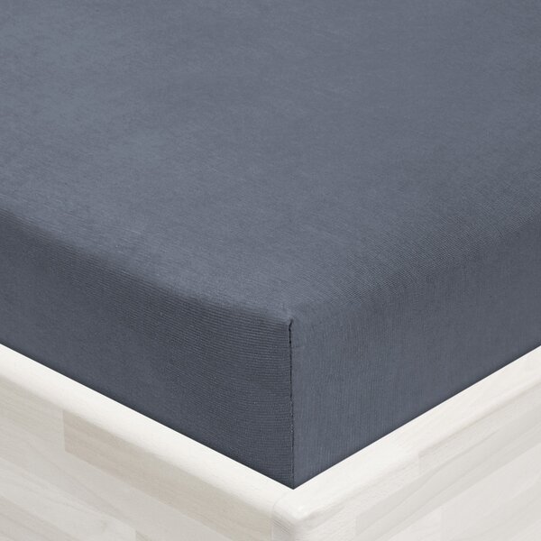 Jersey napínacie prestieradlo JR-029 Antracitovo sivé 90 x 200 - výška 20 cm