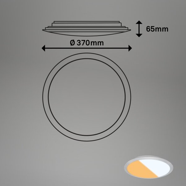 Brilo - LED Stropné svietidlo CTS LED/21W/230V 3000/4000K pr. 37 cm matný chróm