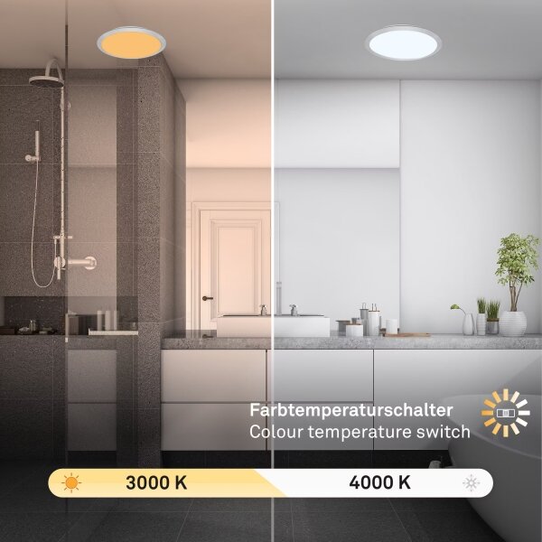 Brilo - LED Stropné svietidlo CTS LED/21W/230V 3000/4000K pr. 37 cm matný chróm