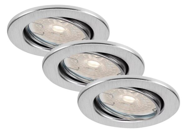 Brilo - SADA 3x LED stmievateľných kúpeľňových podhľadových svietidiel DIMM LED/5,5W/230V IP23