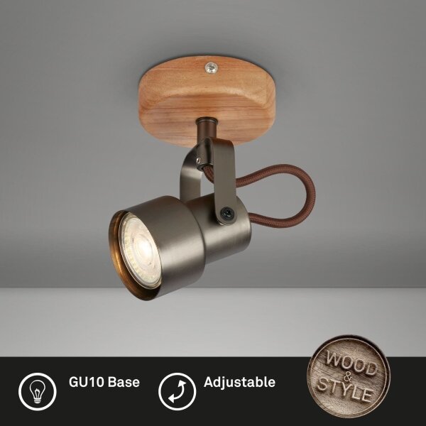 Brilo - LED bodové svietidlo TAHUN 1xGU10/5W/230V 3000K hnedá