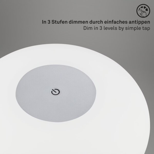 Brilo - LED Stmievateľná vonkajšia nabíjateľná stolová lampa OLANA LED/3W/5V IP44