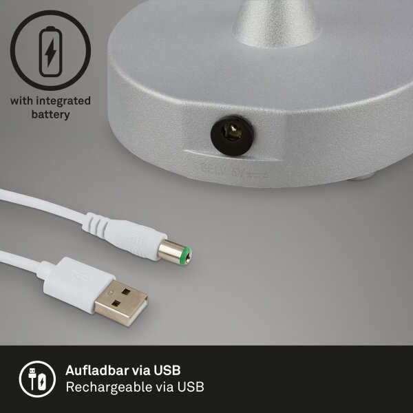 Brilo - LED Stmievateľná vonkajšia nabíjateľná stolová lampa OLANA LED/3W/5V IP44