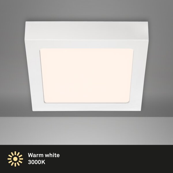 Briloner 7123-016 - LED stropné svietidlo FIRE LED/12W/230V 3000K 17x17 cm biela
