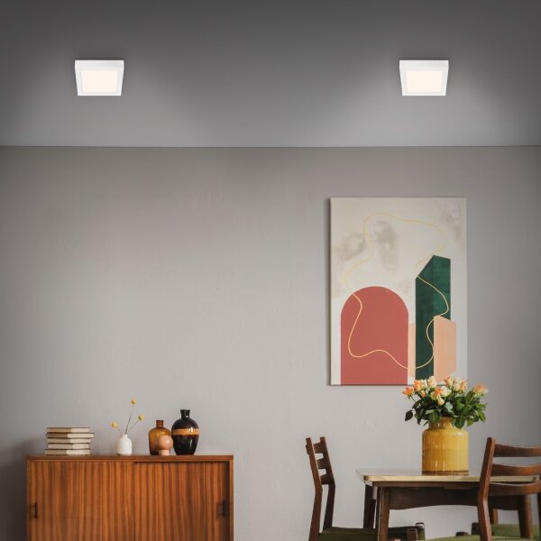 Briloner 7123-016 - LED stropné svietidlo FIRE LED/12W/230V 3000K 17x17 cm biela