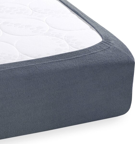 Detské froté napínacie prestieradlo do postieľky FR-029 Antracitovo sivé 60 x 120 x 10 cm - do postieľky