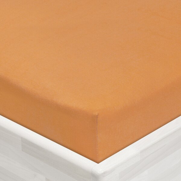 Detské jersey napínacie prestieradlo do postieľky JR-022 Okrové 60 x 120 x 10 cm - do postieľky
