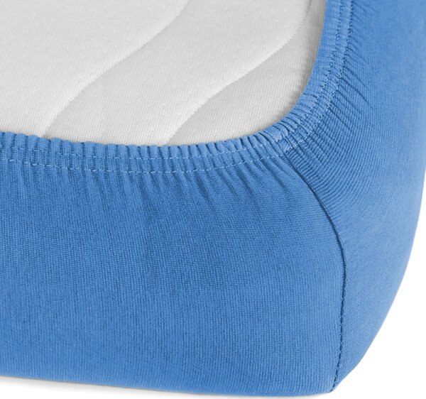 Detské jersey napínacie prestieradlo do postieľky JR-015 Svetlo modré 60 x 120 x 10 cm - do postieľky