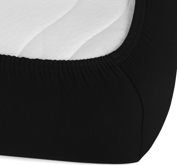 Detské jersey napínacie prestieradlo do postieľky JR-030 Čierne 60 x 120 x 10 cm - do postieľky