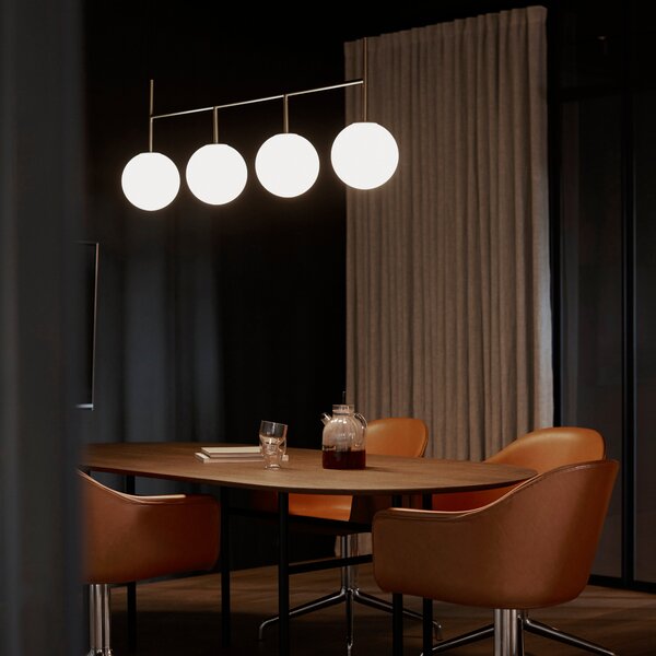 Závesná lampa TR Suspension Frame, Polished Steel, Matt Opal – Audo Copenhagen