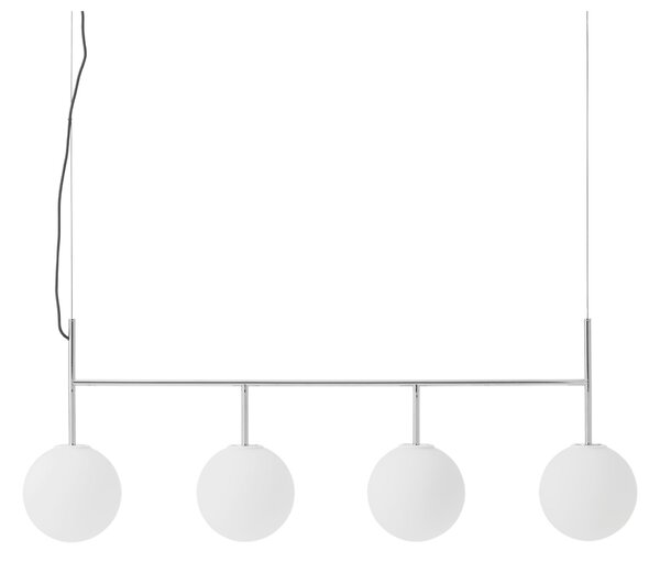 Závesná lampa TR Suspension Frame, Polished Steel, Matt Opal – Audo Copenhagen