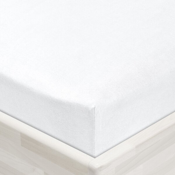 Detské jersey napínacie prestieradlo do postieľky JR-031 Biele 60 x 120 x 10 cm - do postieľky