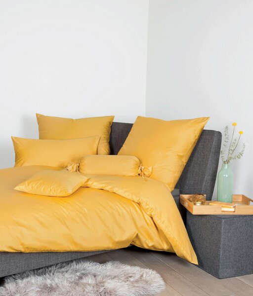 POSTEĽNÁ BIELIZEŇ, makosatén, jantárová, 155/220 cm Janine - Online Only bytové doplnky, Online Only