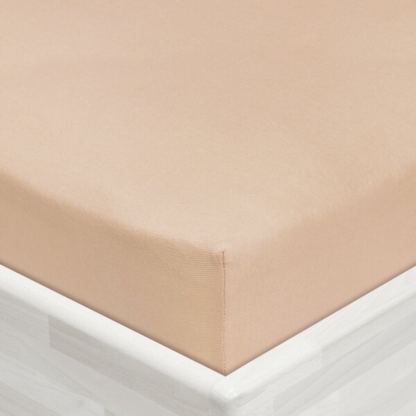 Detské jersey napínacie prestieradlo do postieľky JR-033 Béžové 60 x 120 x 10 cm - do postieľky