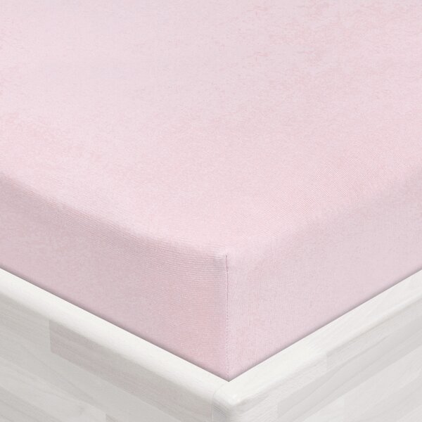 Detské jersey napínacie prestieradlo do postieľky JR-032 Púdrovo ružová 60 x 120 x 10 cm - do postieľky