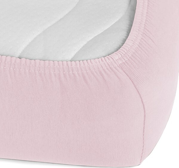 Detské jersey napínacie prestieradlo do postieľky JR-032 Púdrovo ružová 60 x 120 x 10 cm - do postieľky