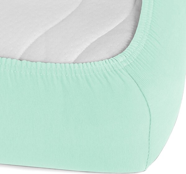 Detské jersey napínacie prestieradlo do postieľky JR-034 Mintové 60 x 120 x 10 cm - do postieľky