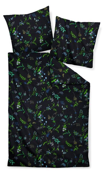 POSTEĽNÁ BIELIZEŇ, makosatén, hnedá, zelená, čierna, 135/200 cm Janine - Online Only bytové doplnky, Online Only