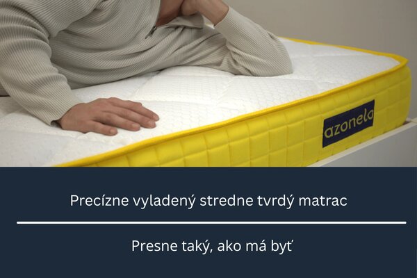 Azonelo Yellow ortopedický matrac s pamäťovou penou 120x200 cm - antialergický poťah