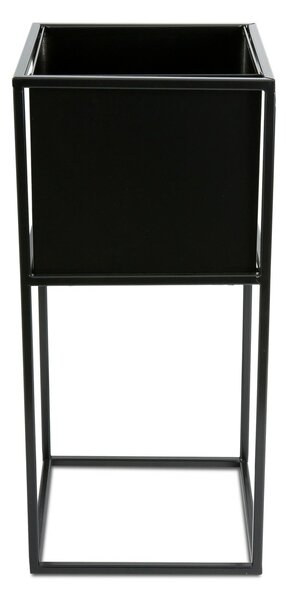 KOVOVÝ KVETINÁČ SO STOJANOM PLAIN 50X24 CM ČIERNA