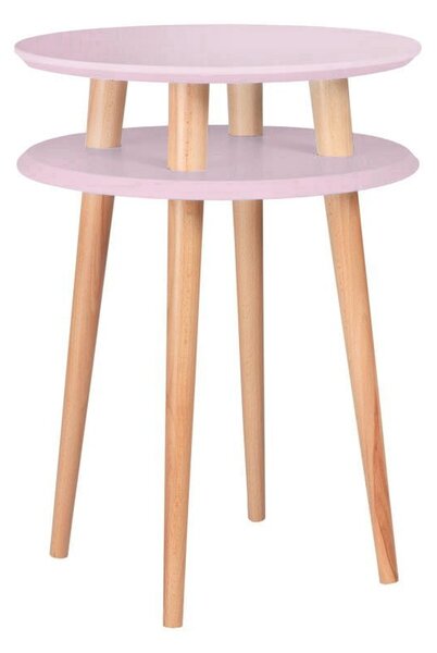 Ružový odkladací stolík Ragaba UFO, ⌀ 45 cm