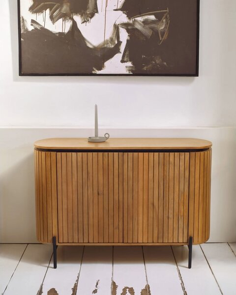 Nízka komoda z mangového dreva v prírodnej farbe 120x80 cm Licia – Kave Home
