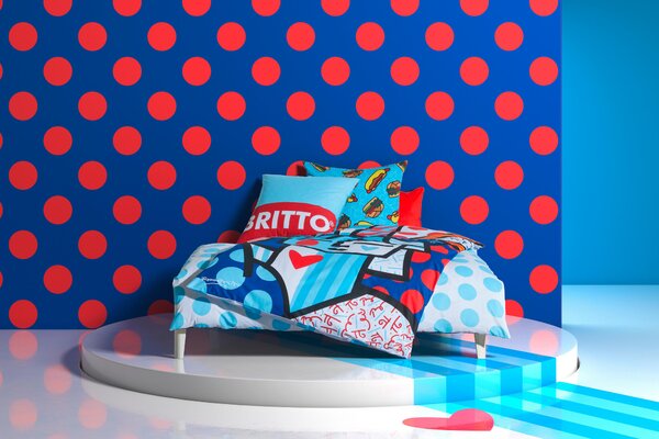 OBOJSTRANNÁ POSTEĽNÁ BIELIZEŇ, renforcé, viacfarebná, 135/200 cm BRITTO - Online Only bytové doplnky, Online Only