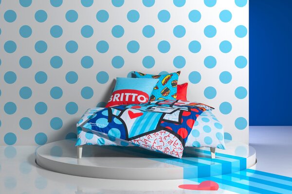 OBOJSTRANNÁ POSTEĽNÁ BIELIZEŇ, renforcé, viacfarebná, 135/200 cm BRITTO - Online Only bytové doplnky, Online Only