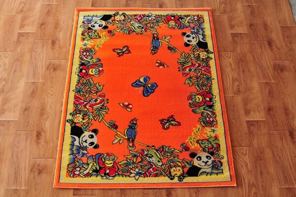 Detský koberec FUNKY ZOO orange