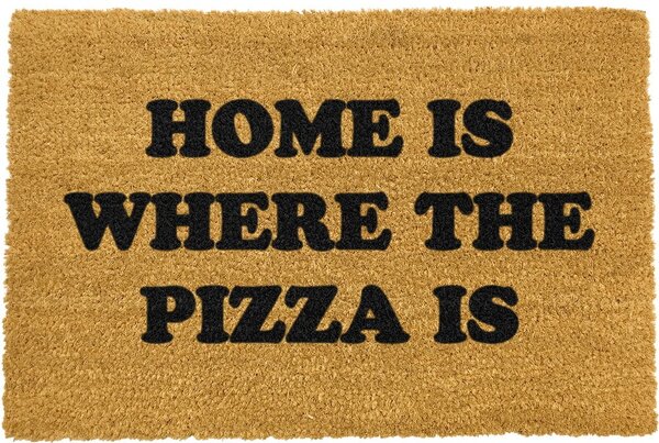 Rohožka z prírodného kokosového vlákna Artsy Doormats Home Is Where the Pizza Is, 40 x 60 cm