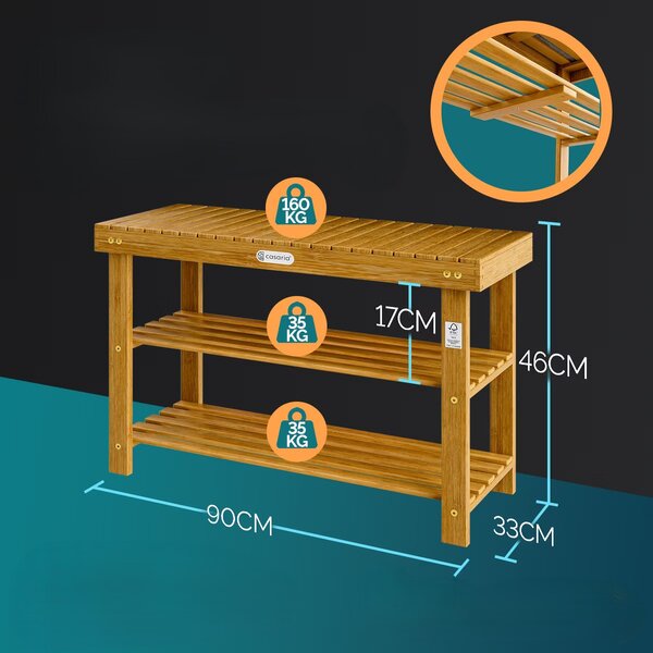 Botník a lavica 2v1 agát - 90cm
