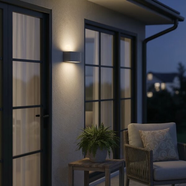 Ideal Lux - Vonkajšie nástenné svietidlo ANDROMEDA 1xE27/60W/230V IP55 antracit