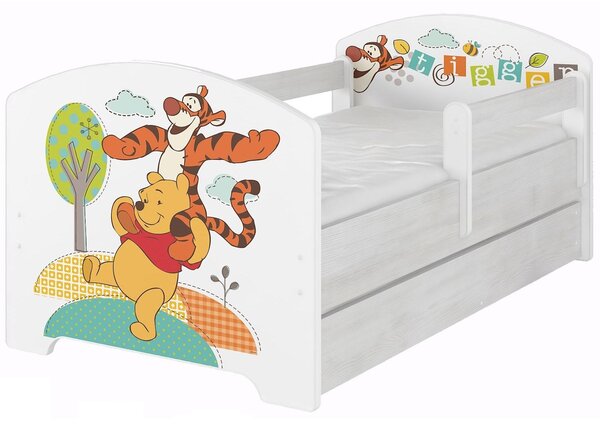 Detská posteľ Disney - MACKO PÚ A KAMARÁTI 160x80 cm