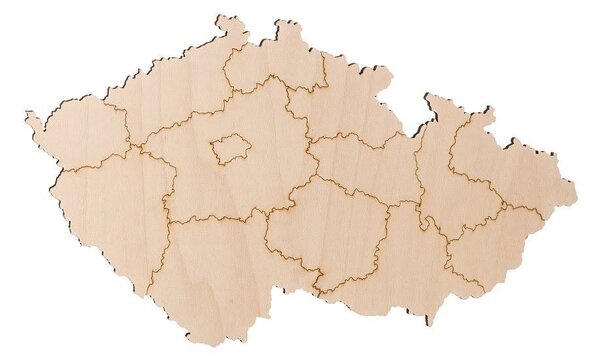 ČistéDřevo Drevená mapa Českej republiky