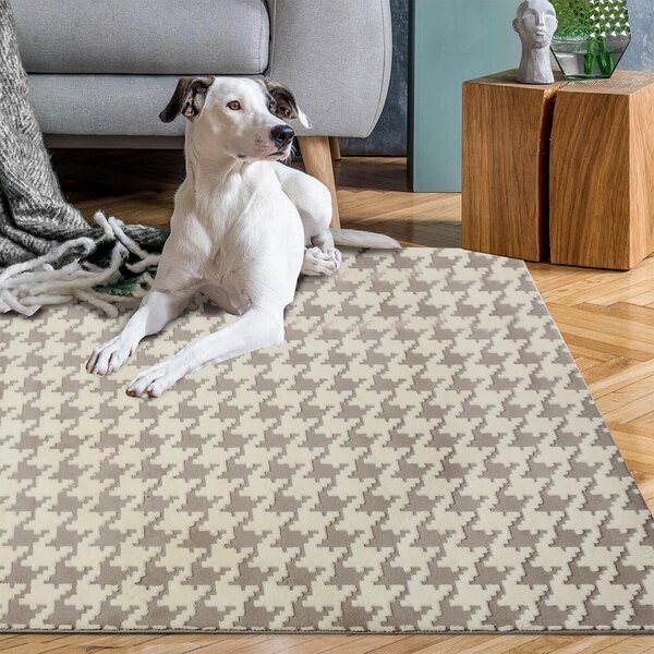 Tutumi Koberec Clover Pepitka krémový, veľkosť 120x170