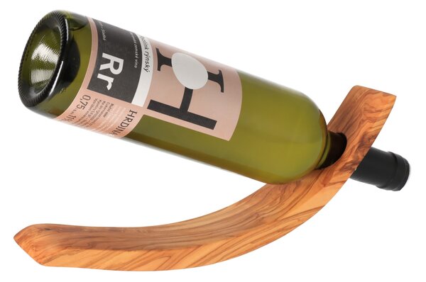 ČistéDrevo Protiváhový stojan na víno z olivového dreva