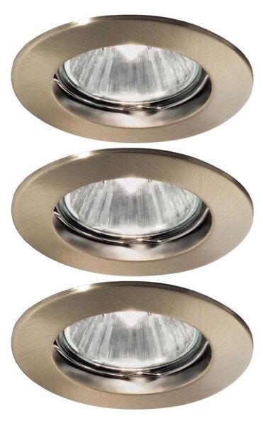 Ideal Lux - SADA 3x podhľadových svietidiel JAZZ 1xGU10/50W/230V bronzová